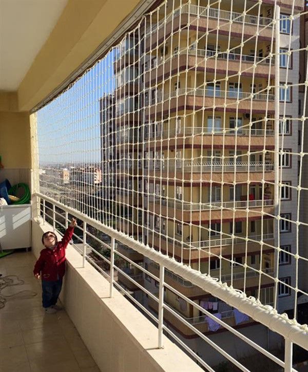 Child-proof safety nets for balconies, windows, and play areas. Ensures complete child safety.