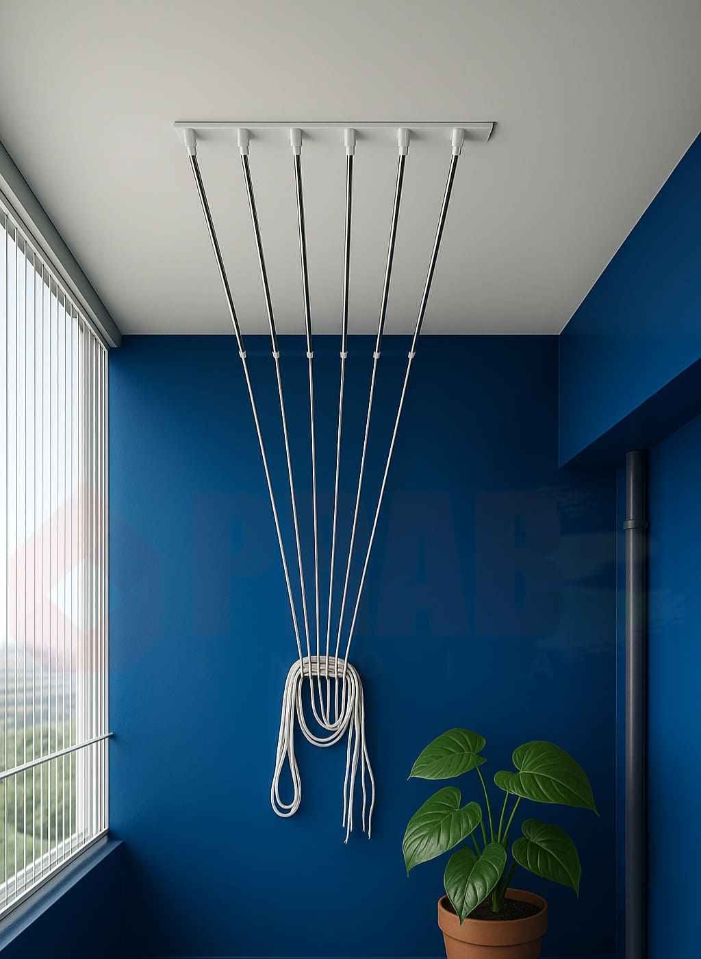 Tailored cloth hangers and netting solutions for modern apartments. Stylish, strong, and functional.